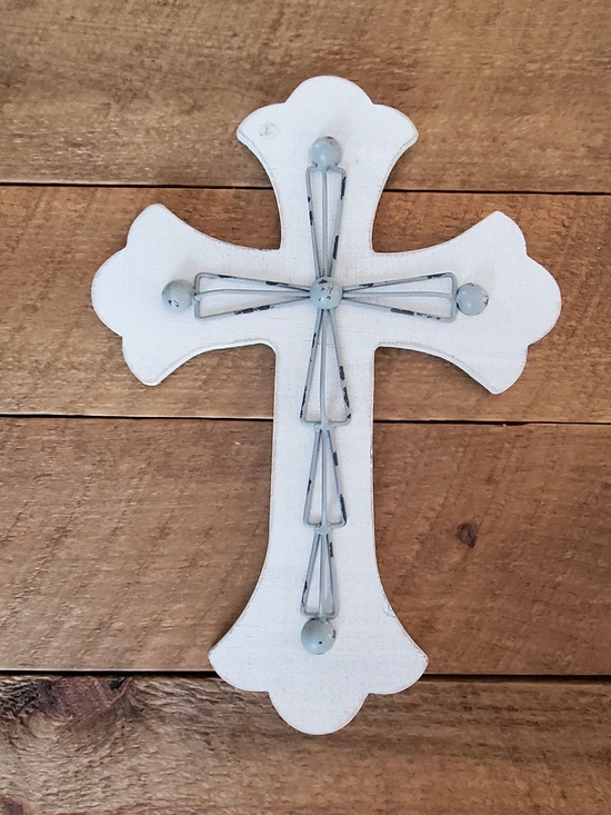Other - White Decorative Wall Cross - Classic Home Wall Decor